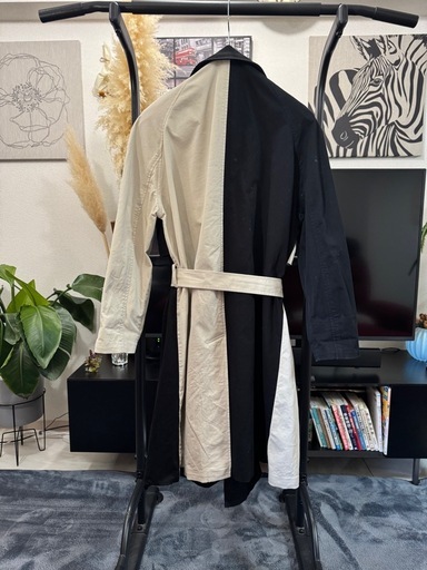 【定価3万】ZARA ロングコート カラーブロックトレンチコート