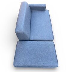 美品 2人掛け ソファ オットマン付き ローソファの画像