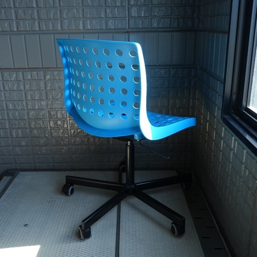 90s~00s old ikea SKALBERG デスクチェア ブルー