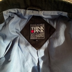 ⭕️値下げしました！イタリアブランド◎【THINK PINK】シンクピンク ワーク ジャケット 黒 ブラック カバーオール 古着 ビンテージ メンズ サイズM/Y32606SSの画像