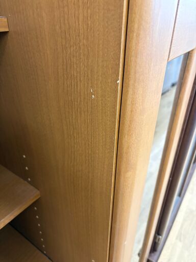 【ドリーム川西店御来店限定】☆ジモティー見たよ♪割引☆ 扉付きスライド書棚 ブラウン クリーニング済み 【99560000038696】