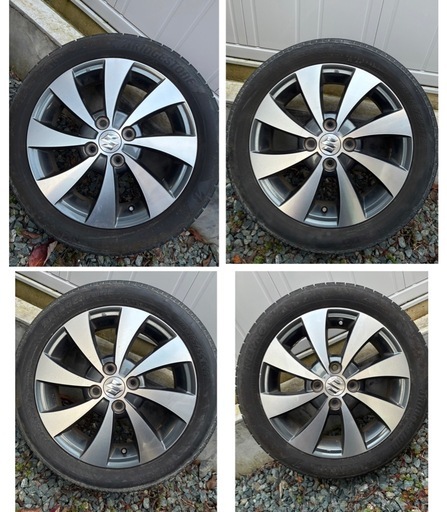 165/55R15アルミタイヤ4本セットスズキ純正ホイール15インチ軽自動車