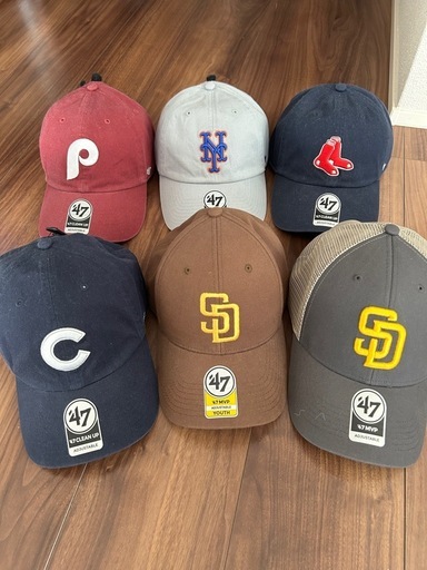 MLB 47BRANDのキャップ6点セットです。