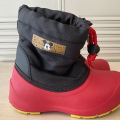 子供用 スノーシューズ 18.0cm 18センチ ディズニー 赤 スキーシューズ 雪靴の画像