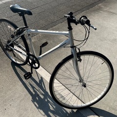 【完売御礼】【大人用】整備済中古クロスバイク風シティ車 コルベット700c 白色 <自転車のオオムラ 静岡店>の画像