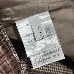 サスペンダー付きワンピース Mサイズ ブラウン系チェックの画像