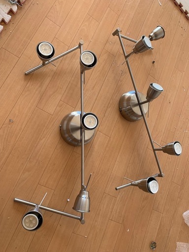 IKEA シーリングライト　2セット　
ステンレス　シルバー　インダストリアル　ヴィンテージ
