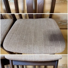 【GO-1488】ライフ ダイニングチェア 4脚セット 昭和レトロの画像