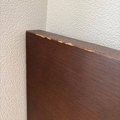 引き取り限定　ベッドフレーム　セミダブル　ダークブラウン　高さ調整可能　ダメージありの画像