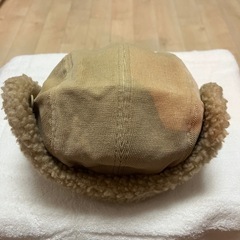 レディース　NIKEのコーデュロイ素材のベージュ色フライトキャップサイズ56cmです。の画像