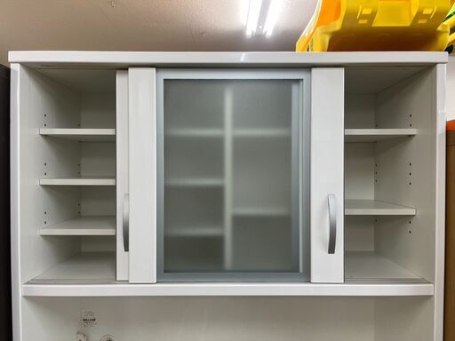 【リサイクルショップどりーむ荒田店】No.3519 食器棚 大川家具 セパレートタイプ