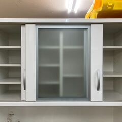 【リサイクルショップどりーむ荒田店】No.3519 食器棚 大川家具 セパレートタイプの画像