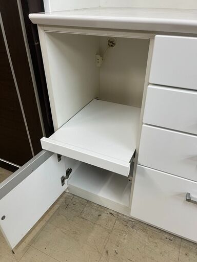 【リサイクルショップどりーむ荒田店】No.3519 食器棚 大川家具 セパレートタイプ