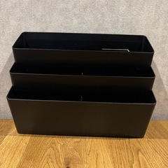 山崎実業(Yamazaki) タワー冷蔵庫 サイドマグネット収納ポケット 3段 ブラックの画像