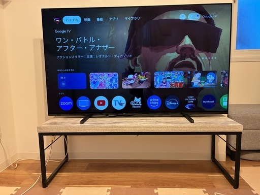 【超美品】札幌市手渡し　2022年製55インチSONY4K有機ELテレビXRJ-55A80J テレビ台つき付き