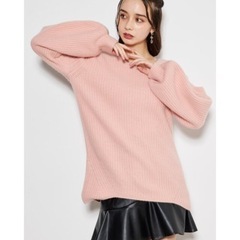 rienda リエンダ  ラクーンMIXKnitTOPの画像