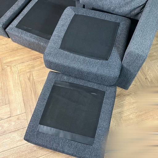 【ゆったり◎】L字型　カウチソファ　三人掛け