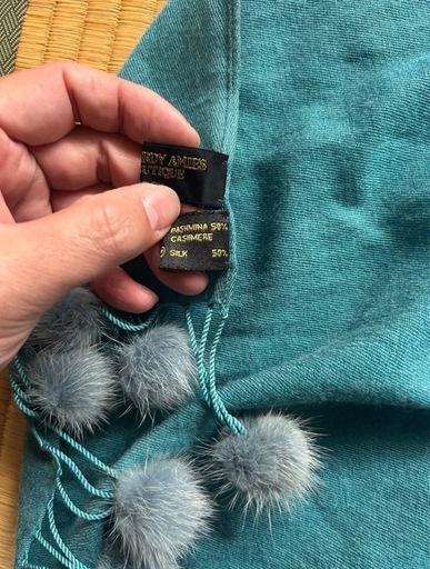 【最終お値下げ】pashmina HARDY AMIES 大判ストール　ブルー系