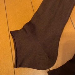 美品 つま先なし靴下 トゥレスソックス ダークブラウン こげ茶 くつしたの画像