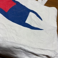 Champion ロゴ トートバッグ ホワイトの画像