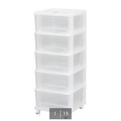 クローゼットチェストFD(5段) 商品コード 8400313 2段分の画像