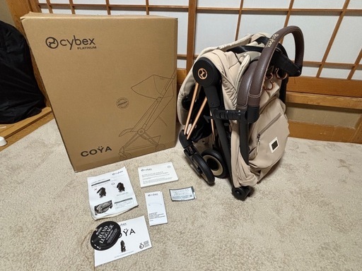 お取引中【美品】サイベックス　コヤ　ベビーカー　コージーベージュ　ローズゴールド　バンパーバー➕おまけ付き 