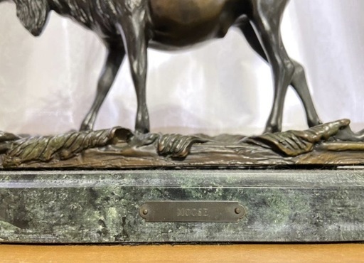 【限定発送】ブロンズ×大理石・上質トナカイ像／重厚感のあるインテリア 1/13.14.15限定出品】ブロンズ×大理石・上質トナカイ像／重厚感のある