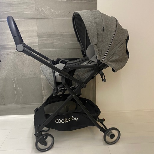 【高級】coolbaby クールベビー　ベビーカー　持ち手レザー