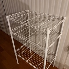 【美品】ニトリ スチールラック3段（ホワイト）幅約60cmの画像