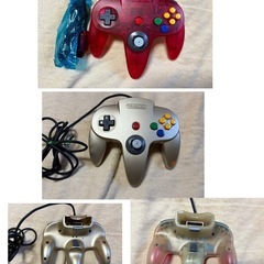 動作確認済 Nintendo64 本体 ゴールド N64 任天堂 クリアレッドコントローラーの画像