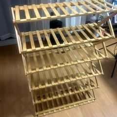 【楽天1位・完成品】天然竹製 シューズラック 幅70cm 省スペース スリム 下駄箱 玄関収納の画像