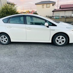 トヨタ プリウス ハイブリッド ZVW30 車検済 2027年4月15日 Sグレード パールホワイト ETC、バックカメラ、ナビ、の画像