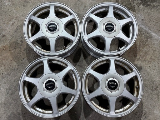 ワ）DUNLOP PRD-SX ダンロップ 14×5J／IN SET+45／4Hマルチ P.C.D100-114.3 アルミホイール 