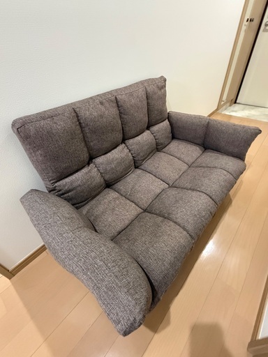 使用歴2年】2人掛けリクライニングソファ（色：グレージュ