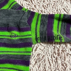 ocean pacific ストライプ靴下　メンズ用　一週間使用の画像