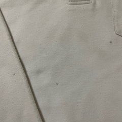 ホワイト長袖ポロシャツ胸ポケット付き150の画像