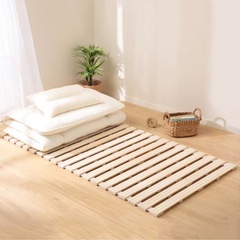 丸めてしまえる桐すのこベッド シングルの画像