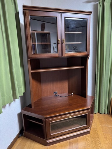 マルニ　地中海シリーズ　コーナーテレビ台　ハイタイプ　飾り棚 マルニ地中海シリーズコーナーテレビ台ハイタイプ飾り棚キャビネット