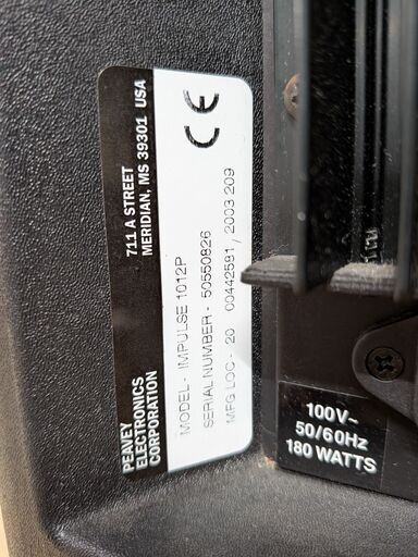 PEAVEY IMPULSE 1012P 中古ペア動作品　音出し確認後お渡し致します。取りに来てくれる方