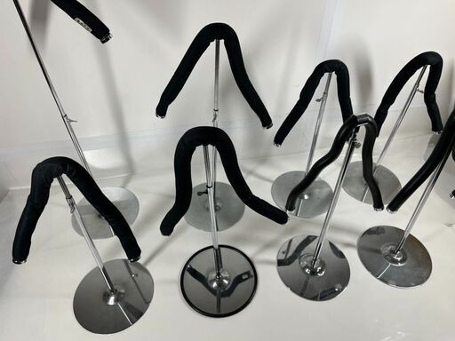 フレキシブル トンボハンガー スタンド 17台 ショップ 店舗 什器 高さ45cm～85cm
