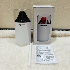 小型加湿器 アロマ対応 360ML Type-C給電 LED7色 炎 加湿器の画像