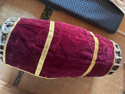 ムリダンガム　Mridangam 両面太鼓 民族楽器 太鼓 打楽器 和太鼓　インド楽器　ほぼ新品　ケース付　タブラ　ドーラク　シタール