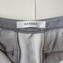 MADE IN HEAVEN コットン100% スウェット フレアパンツ グレー レディースパンツ　の画像