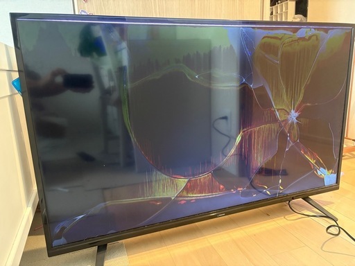 [ジャンク] ハイセンス　50インチ液晶テレビ ※画面映りません ジャンクmaxzen JU50SK04 50インチ テレビ 画面割れ (おもち) 尼崎の