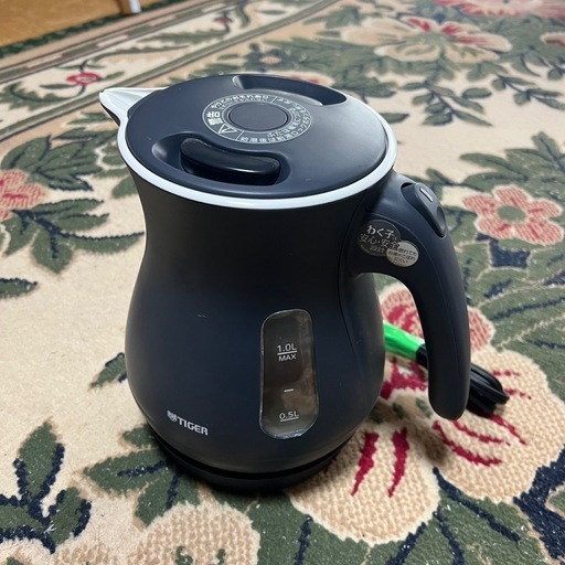 中古品電気ケトルタイガー魔法瓶1LPCL-A100-ASスレートブルー (売買屋 