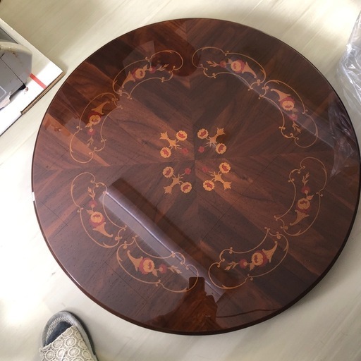⭐︎中古⭐︎美品　木製　円形　サイドテーブル　no.2696