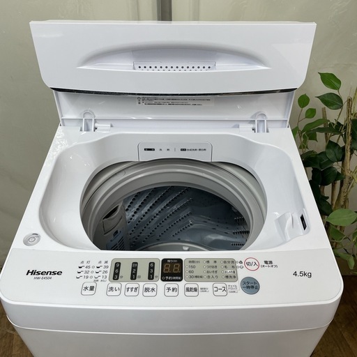 R709 ☀️ Hisense 洗濯機（洗濯4.5㎏) 2021年製 HW-E4504 ⭐ 動作確認済 ⭐ クリーニング済
