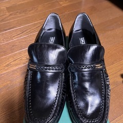 Mr BROWNメンズローファー　25cm ブラック　本革日本製の画像