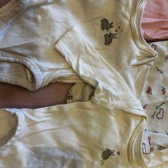 女の子ベビー　長袖シャツ肌着　サイズ50〜70 5点セットの画像