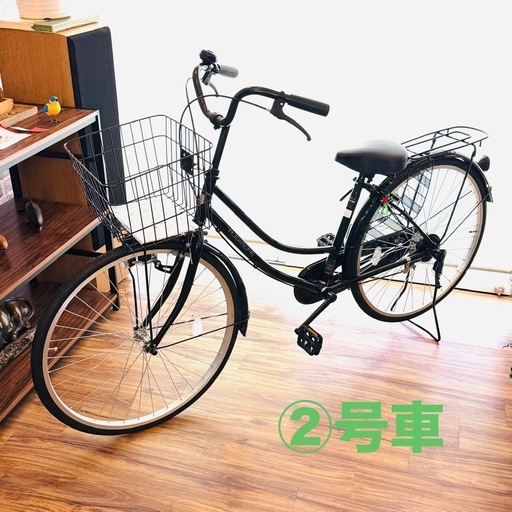 ママチャリ ②【美品】 未使用に近い 自転車 サイズ26 黒